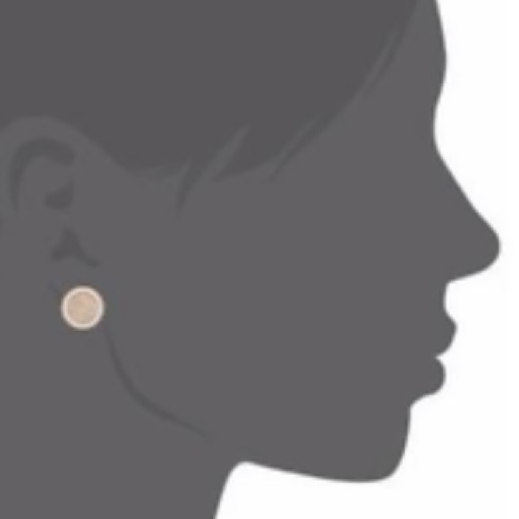 New Michael Kors  Rose Gold Pave Stud Earrings - Picture 8 of 10